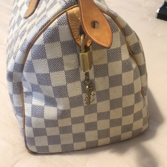 Authentic Louis Vuitton Damier Azur Speedy 35 - Picture 2 of 8